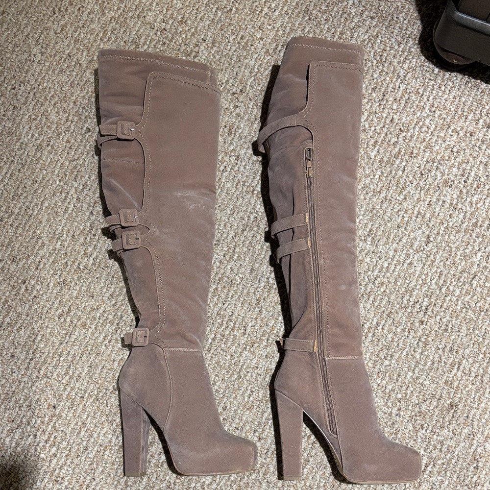 Bakers Taupe Over the Knee Boots